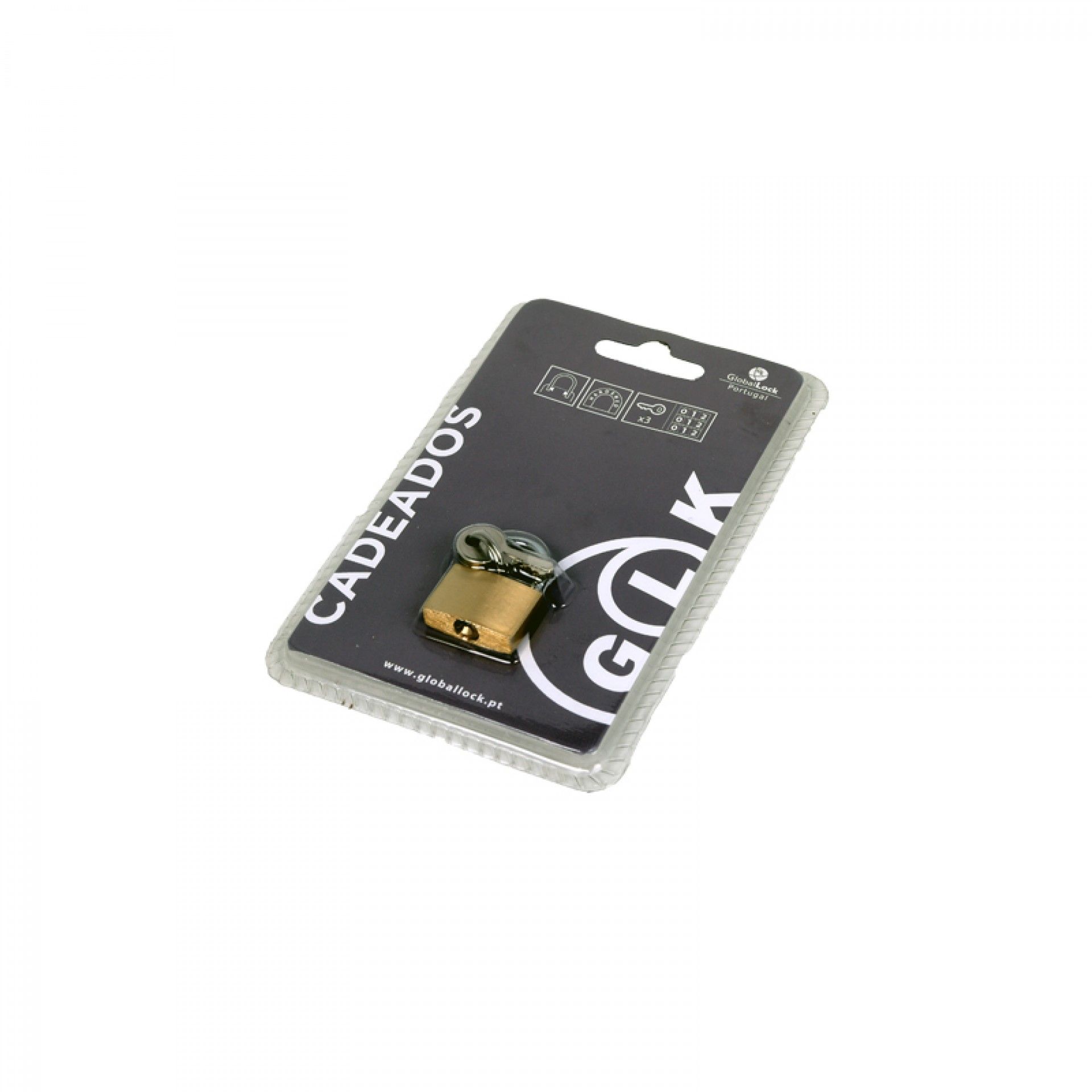 Cadeado Latão 35mm 3 chaves