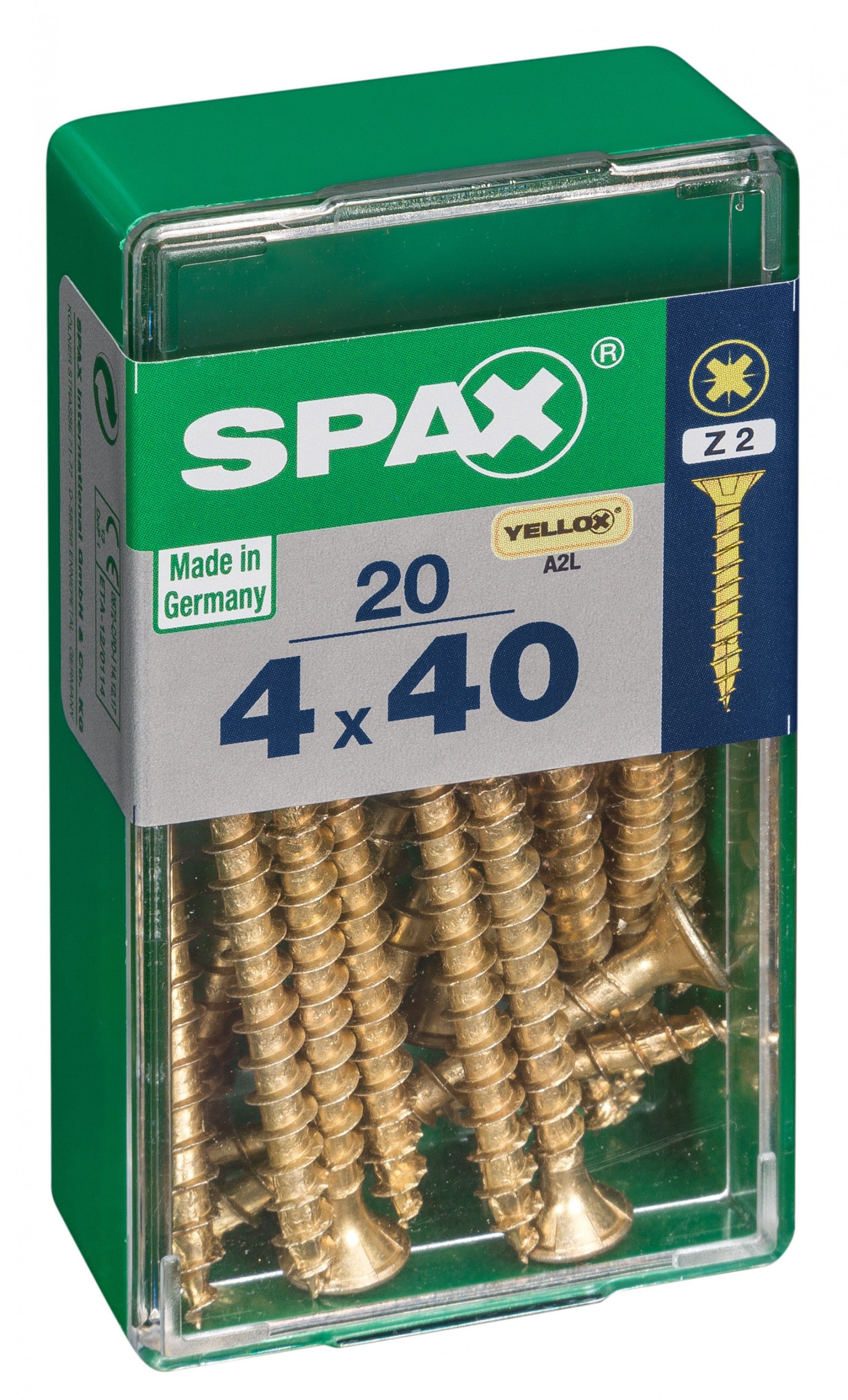 SPAX CP YELLOX 4x40mm S