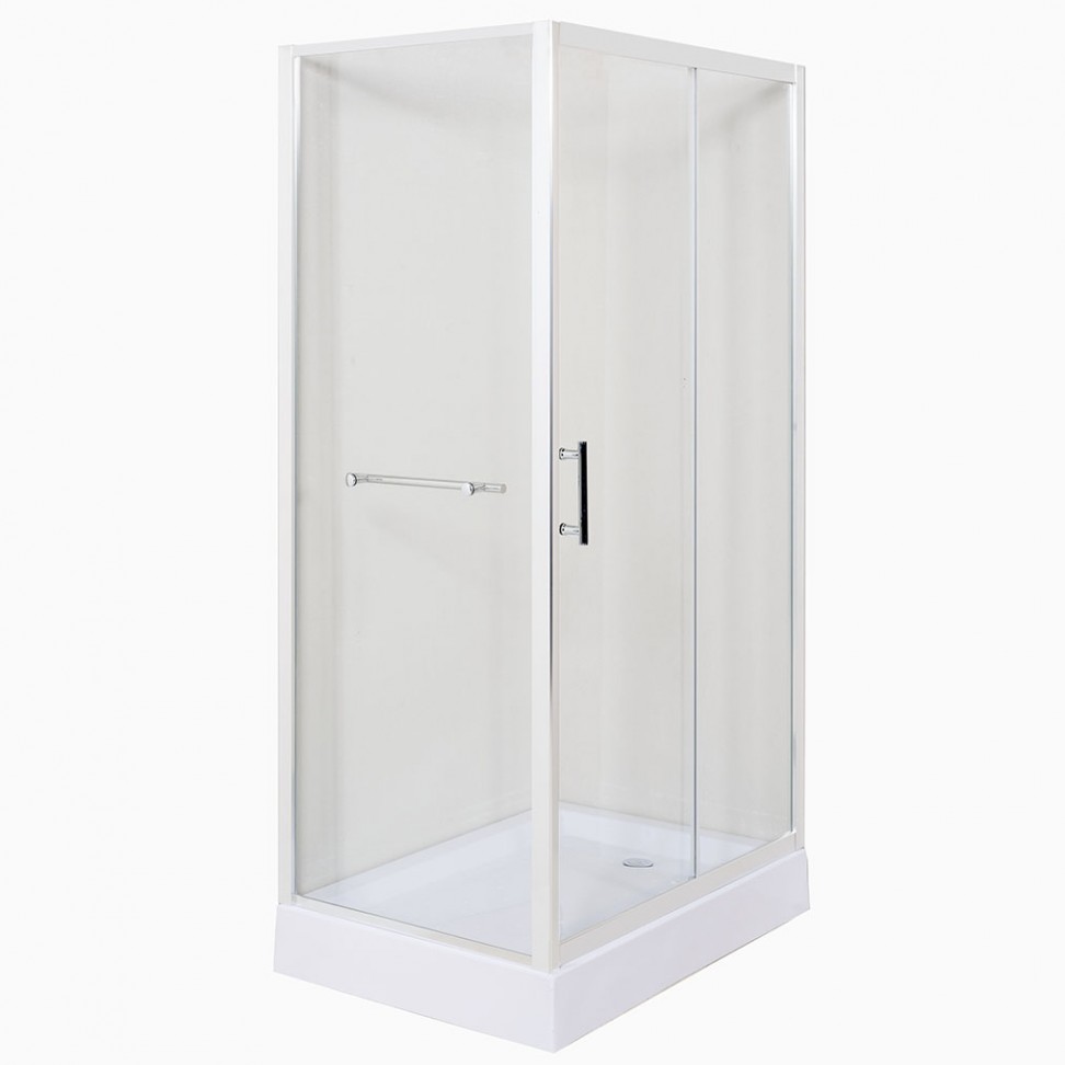 Cabine Duche Ibiza Transparente 180x100x70cm; Perfil Cromado
