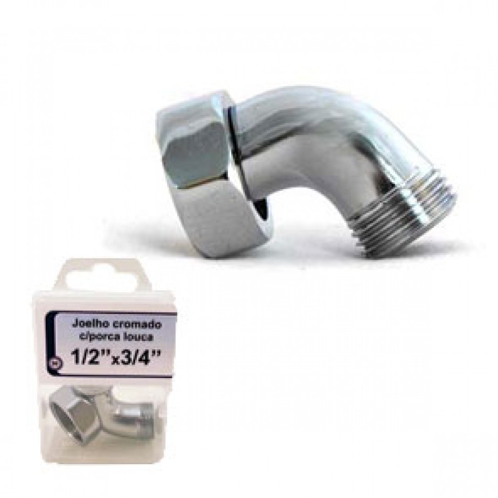 Joelho 1/2'x3/4' Lou�a Cromado