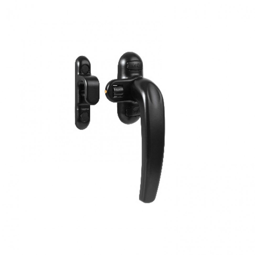 Trinqueta P/Perfil Alum�nio Dto Lacado Preto BL1