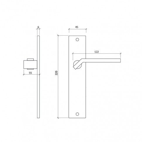 Puxador Porta 431 N�quel Mate