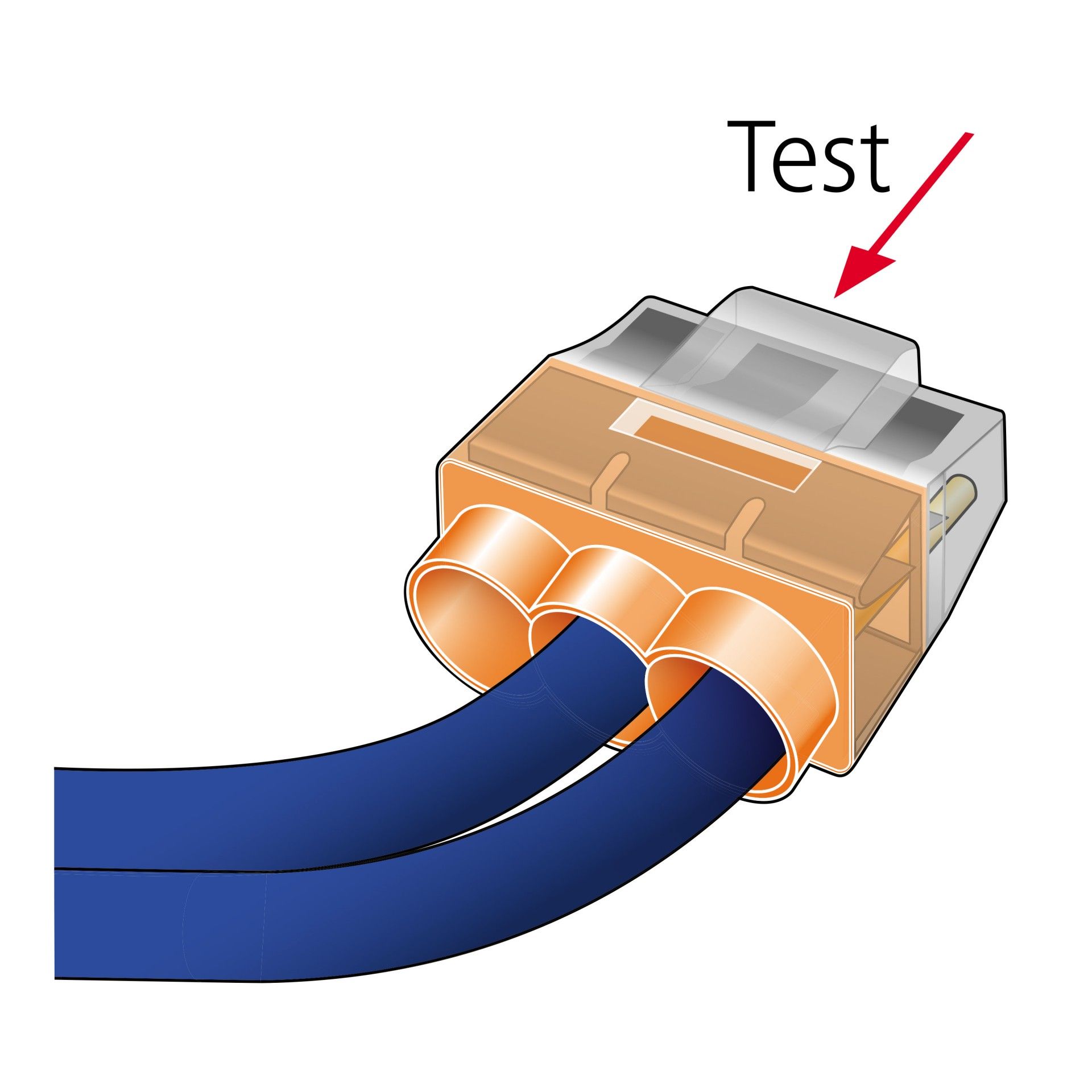 20 Ligadores Rápidos P/Cabo Fléxivel 3p
