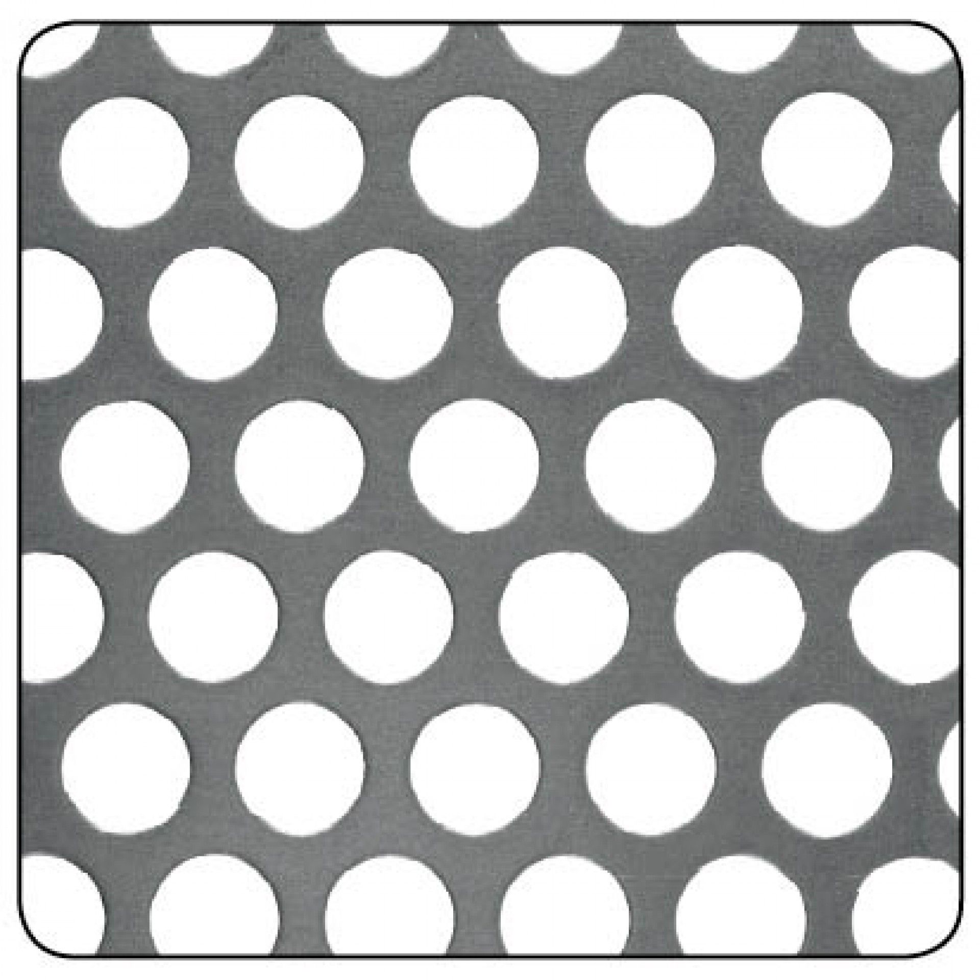 Chapa aço bruto, perfurada - 500x250mm