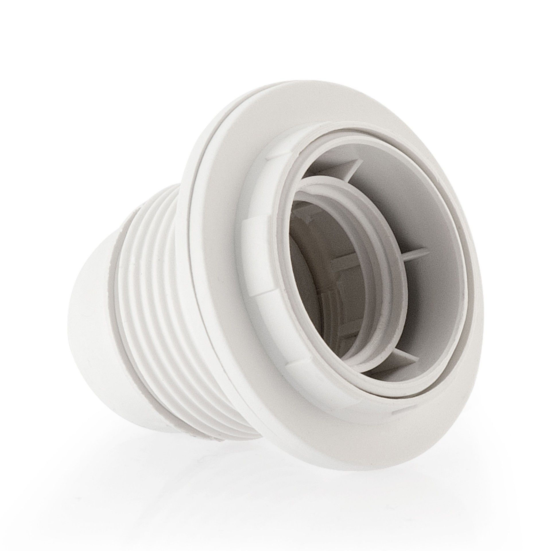 Suporte Lâmpada Com Aro E27 Branco