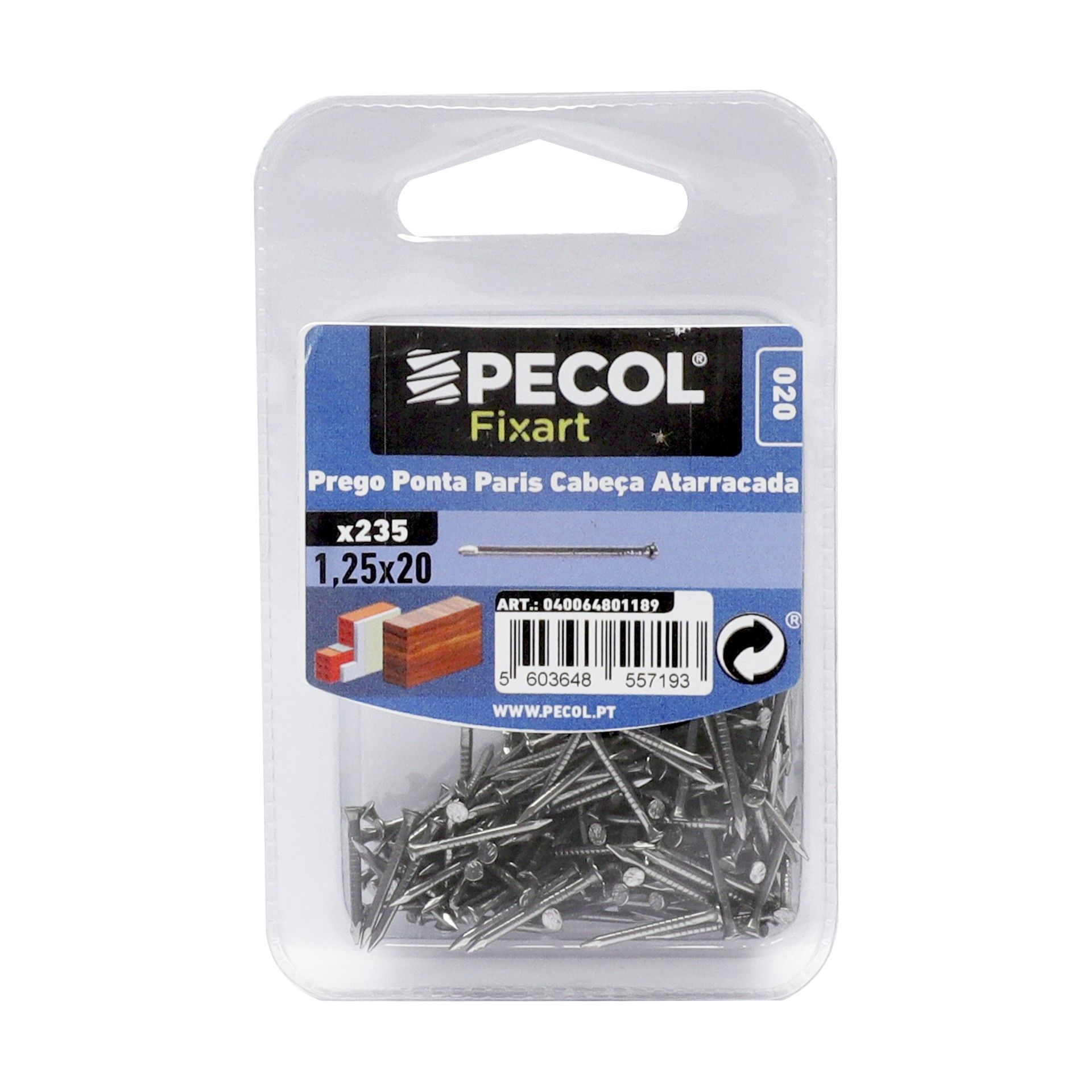 Prego Ponta Paris Cabeça Atarracada 1,25x20