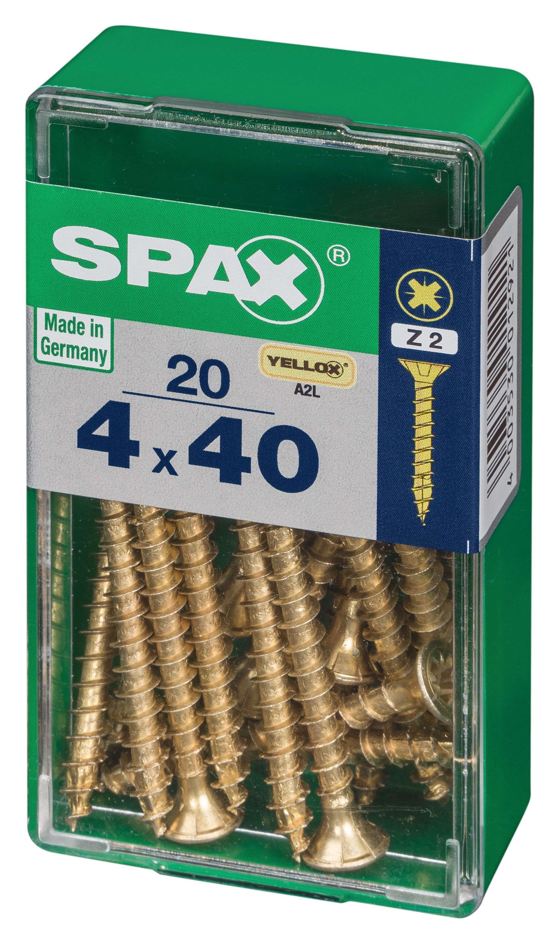 SPAX CP YELLOX 4x40mm S
