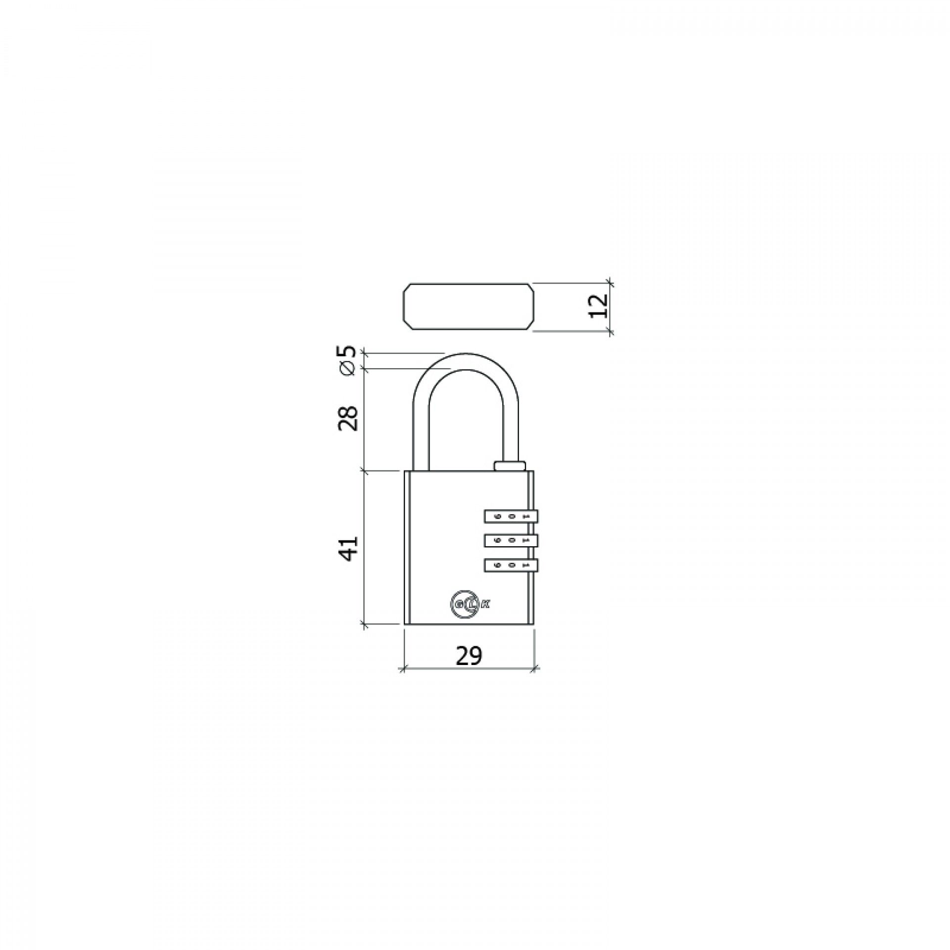 Cadeado Latão Combinação 30mm