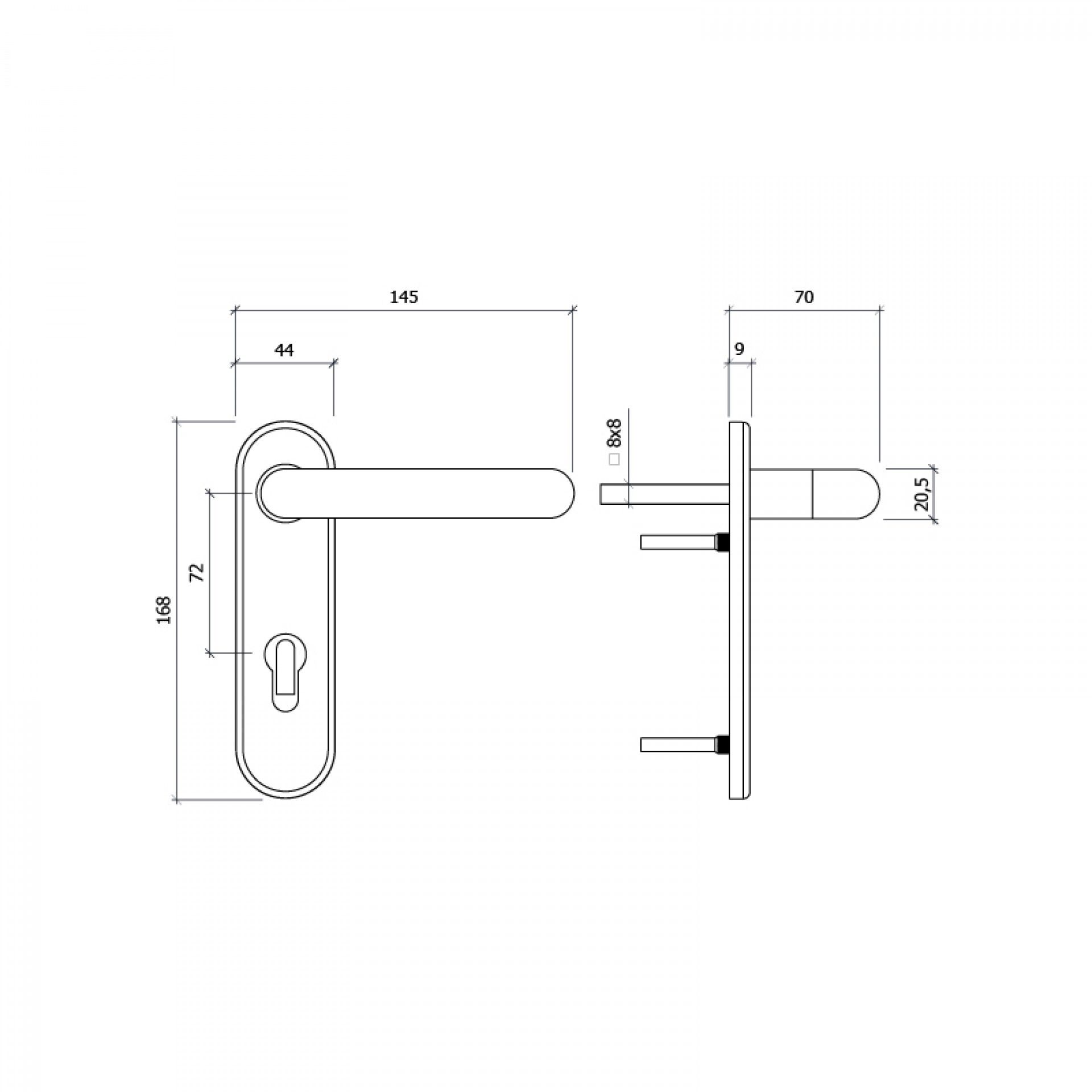 Puxador Multi-Usos Cil. 72mm Negro BL1