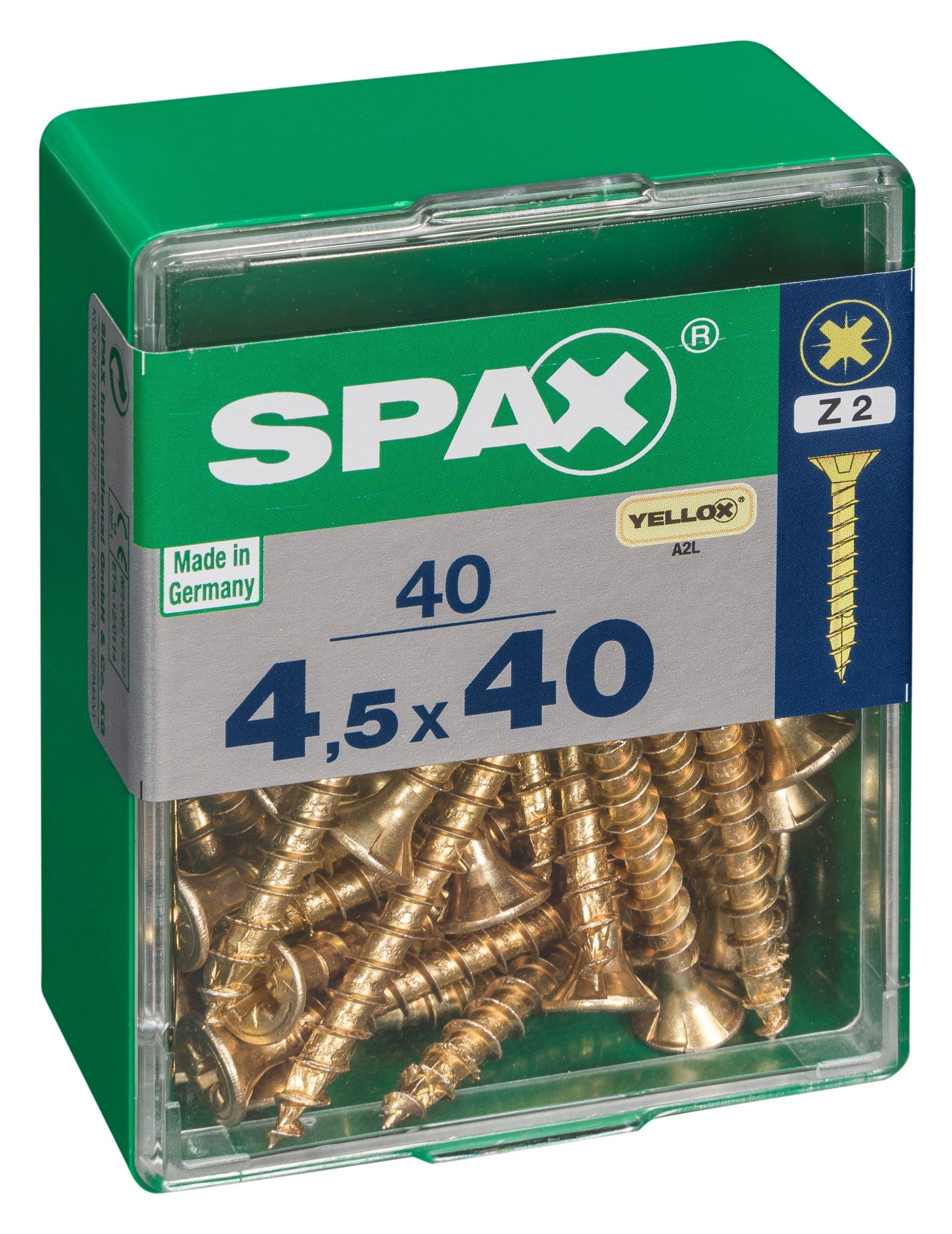 SPAX CP YELLOX 4,5x40mm M