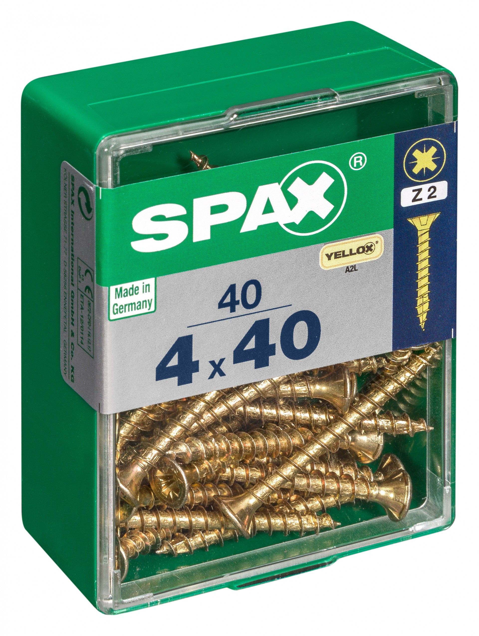 SPAX CP YELLOX 4x40mm M