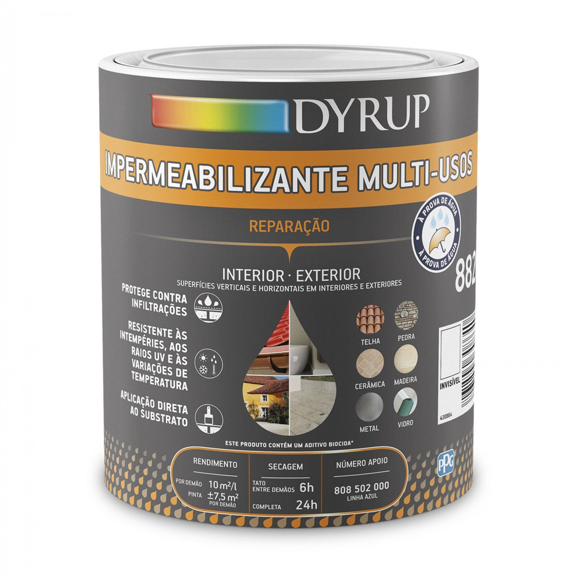 Impermeabilizante Acrílico Multiusos Invisível 0,75L