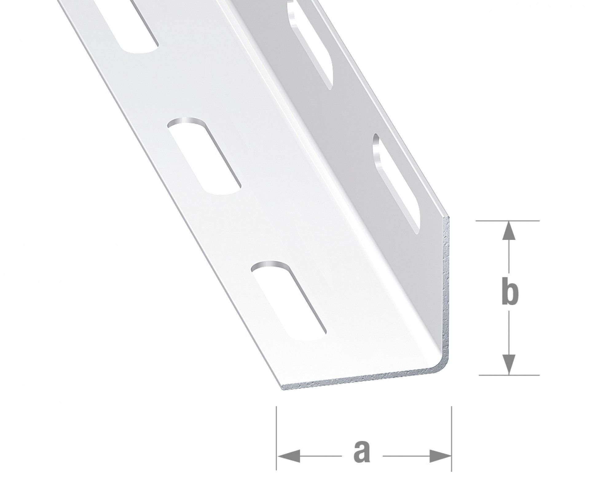Perfil ângulo perfurado aço branco 27x27mm - 1m