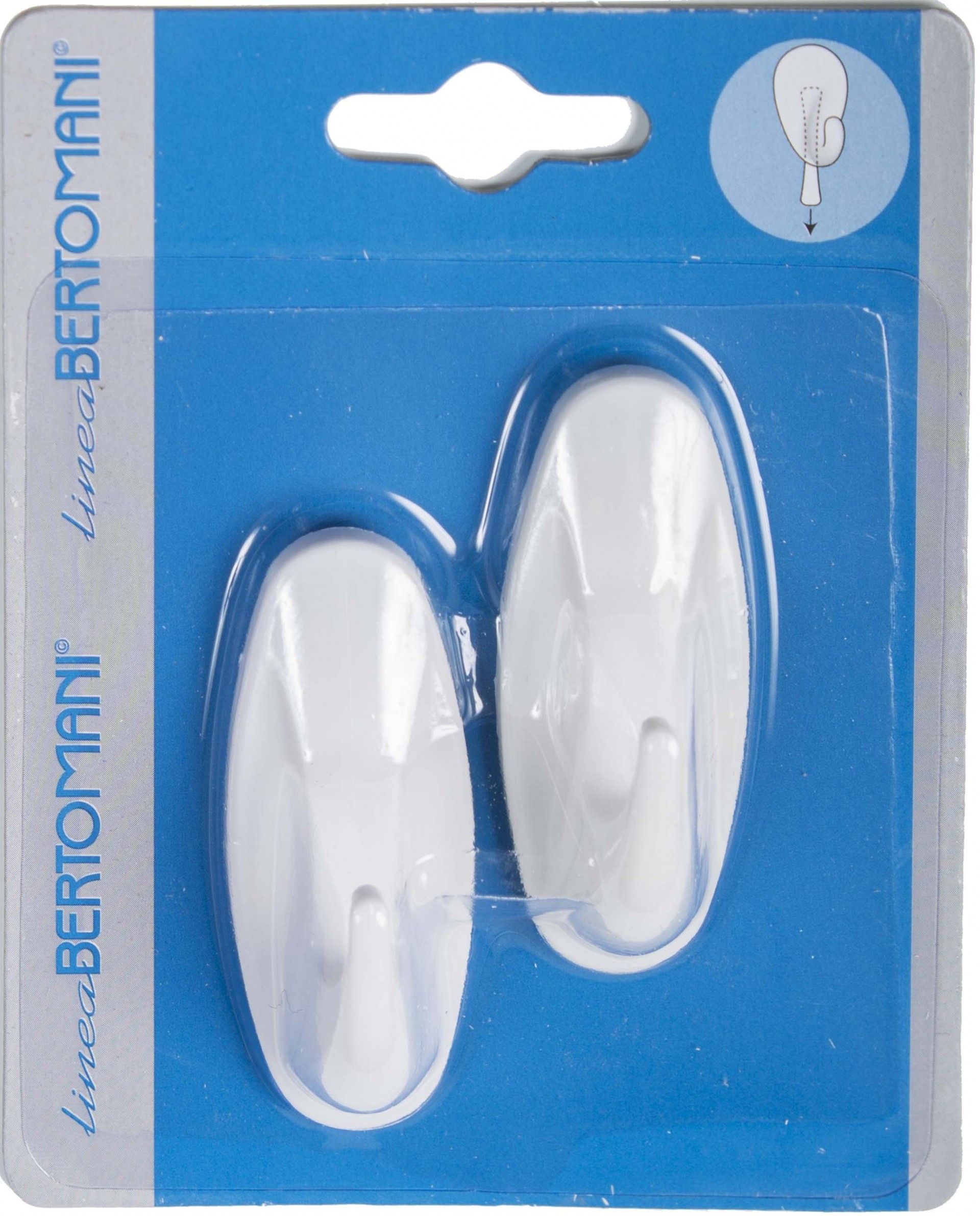 Gancho Adesivo Branco 2 Unidades