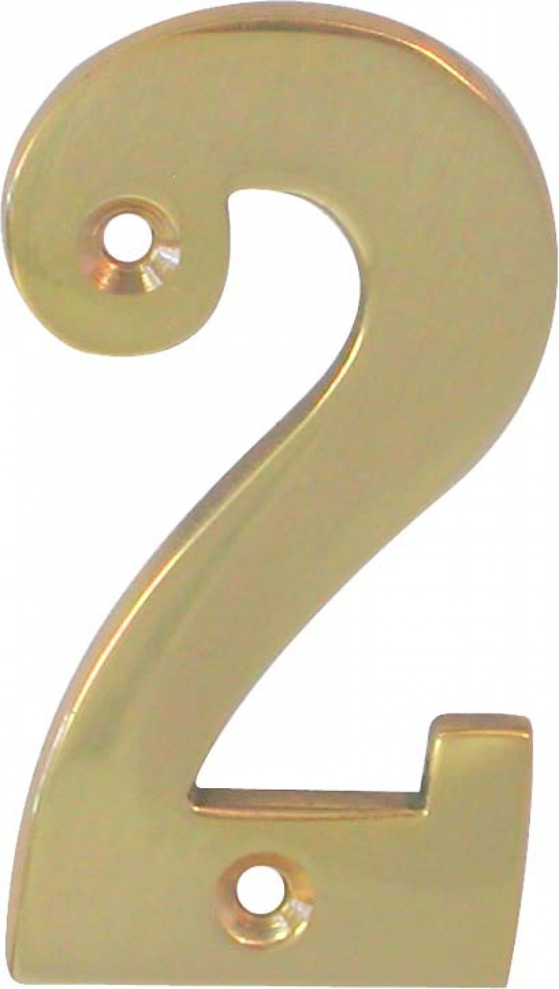 Algarismo 2 Latão Polido 65mm