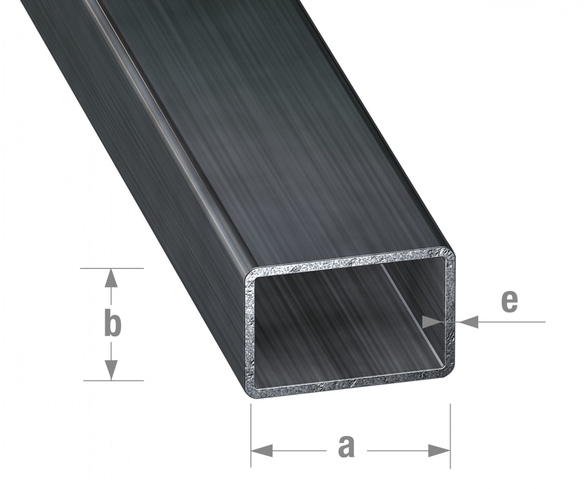 Tubo aço retangular 35x20mm - 1m