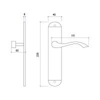 Puxador Porta 2800 Bronze Puxador Porta 2800 Bronze