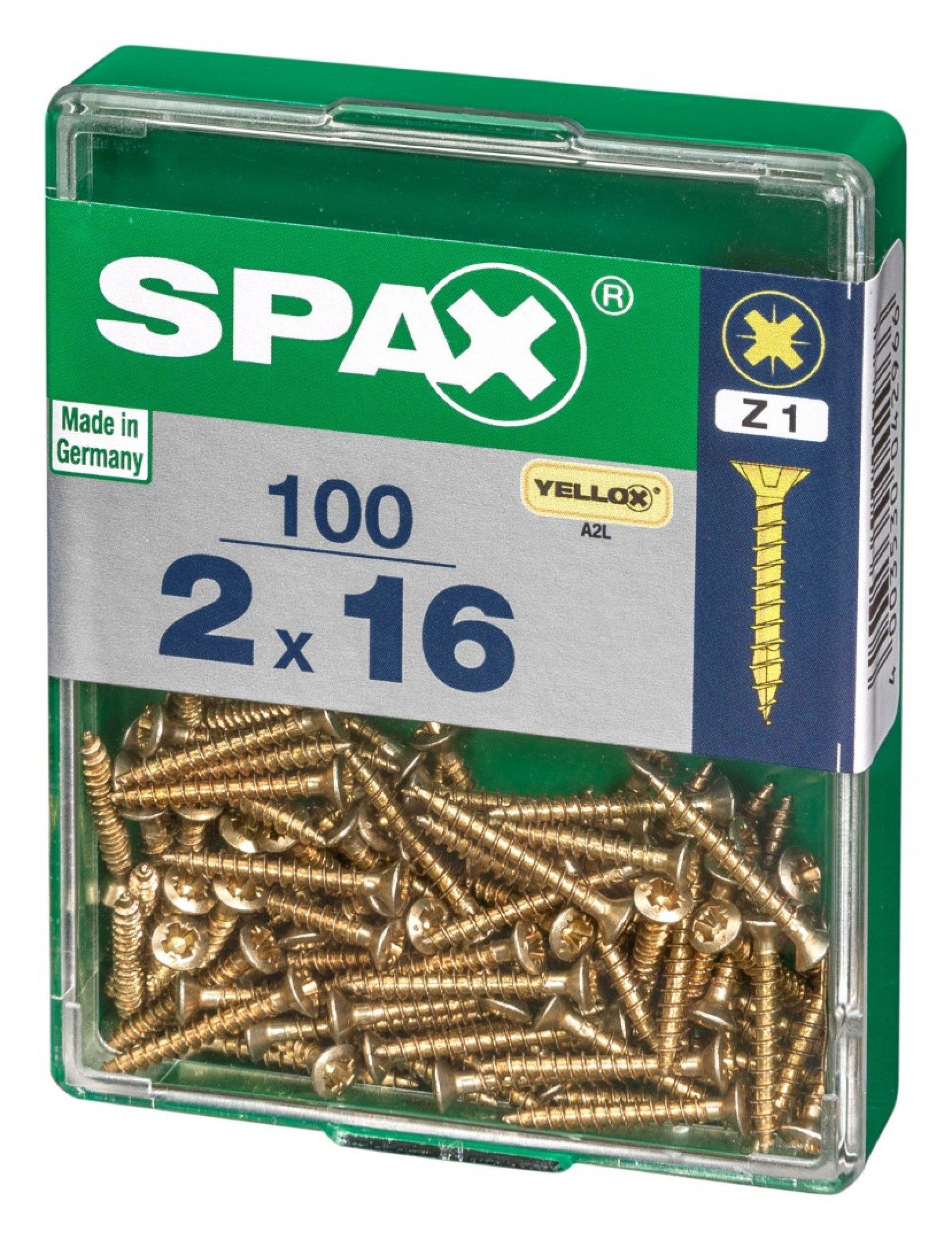 SPAX CP YELLOX 2x16mm M