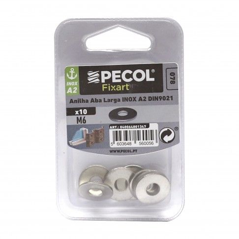 Anilha Aba Larga Inox A2 M6 Anilha Aba Larga Inox A2 M6