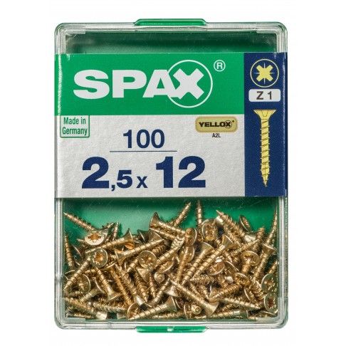 SPAX CP YELLOX 2,5x12mm M SPAX CP YELLOX 2,5x12mm M