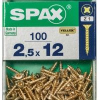 SPAX CP YELLOX 2,5x12mm M SPAX CP YELLOX 2,5x12mm M