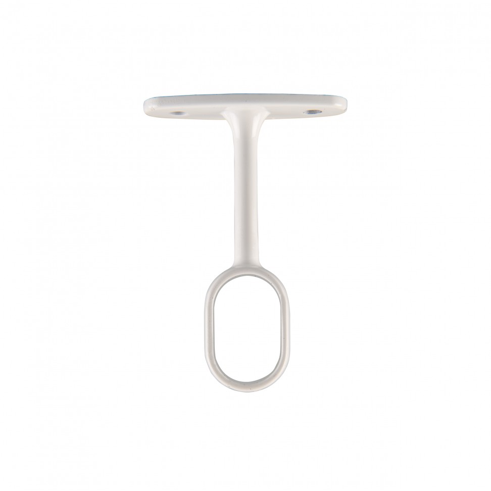 Suporte Oval Teto Branco para Roupeiro