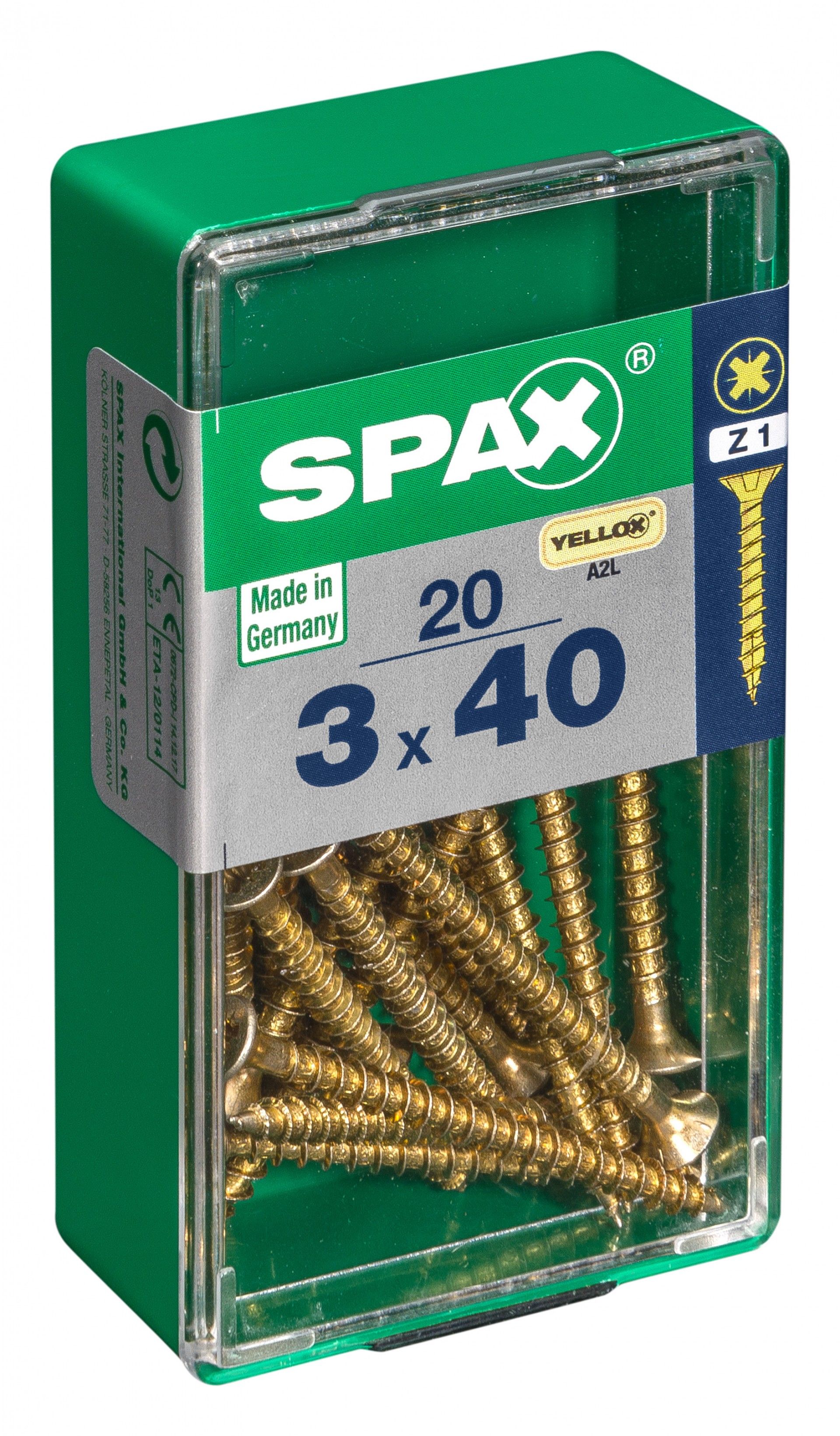 SPAX CP YELLOX 3x40mm S