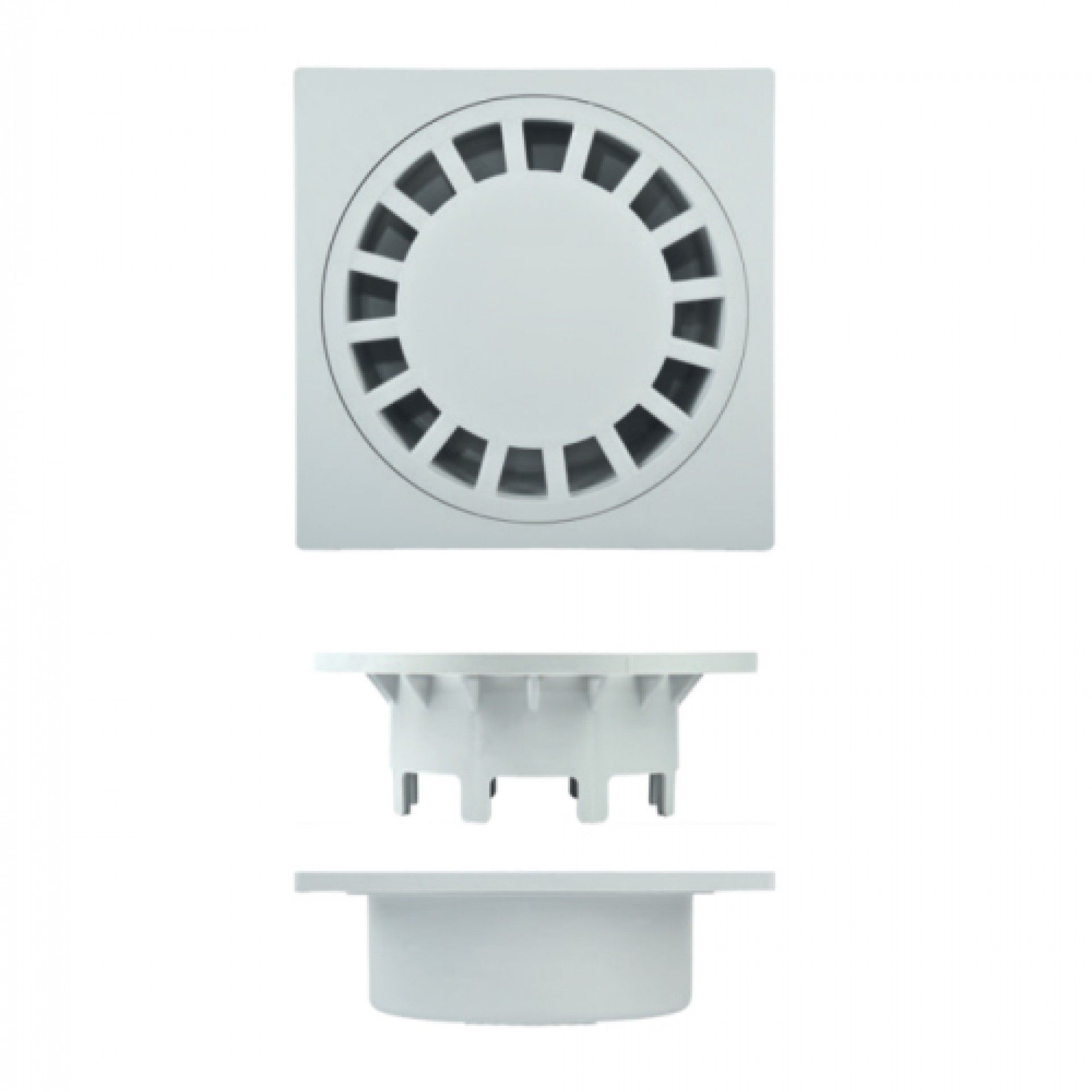 Ralo C/ Sifão 10x10cm Saída 40mm