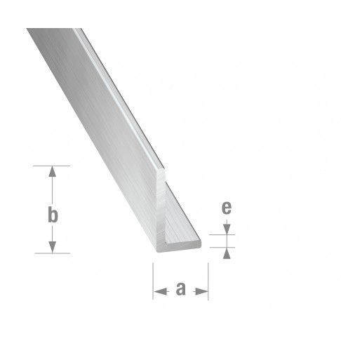 Perfil Ângulo Alumínio Bruto 10x25mm-1m Perfil Ângulo Alumínio Bruto 10x25mm-1m