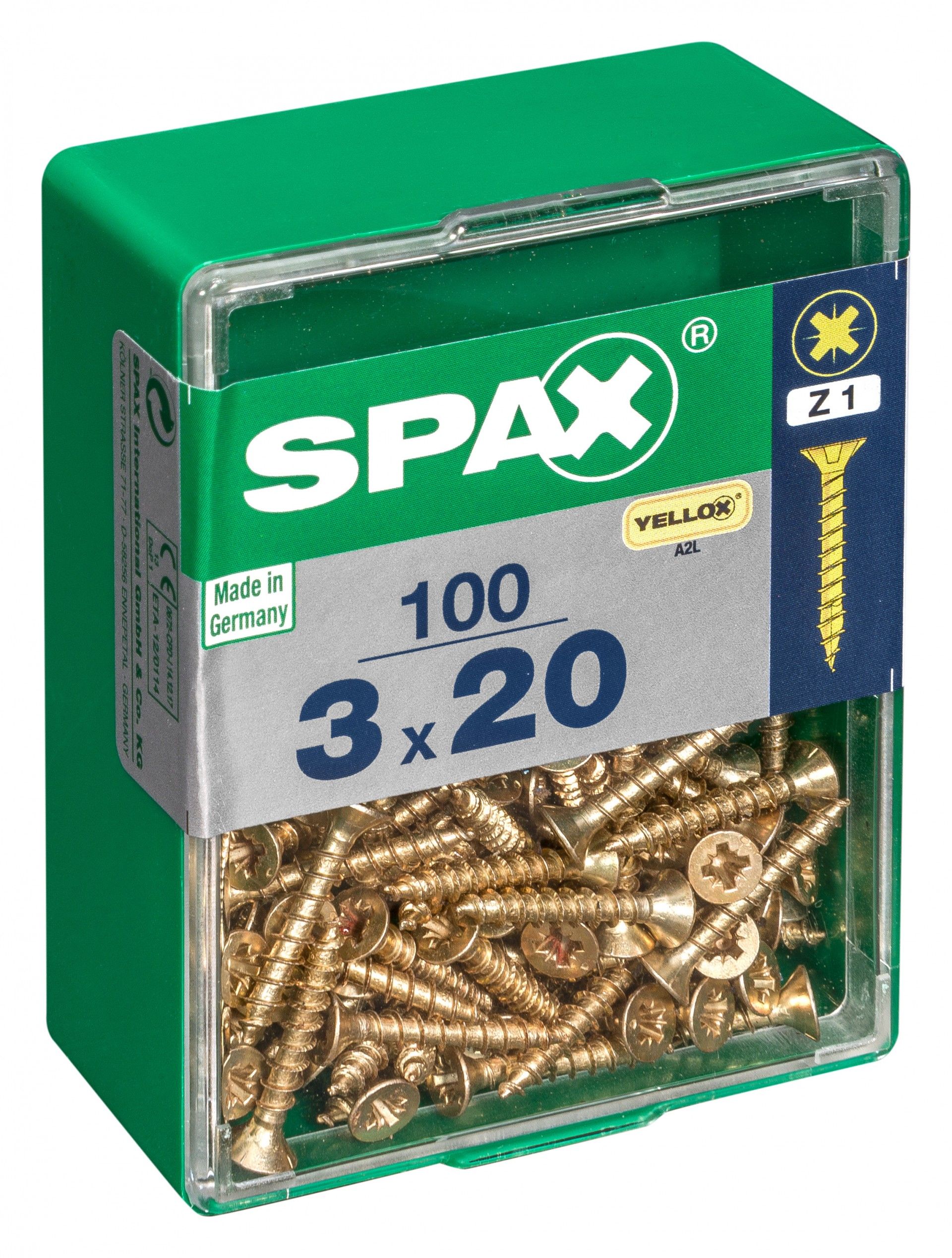 SPAX CP YELLOX 3x20mm M