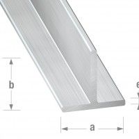 Perfil T Alumínio 20x20x1,5mm-2m Perfil T Alumínio 20x20x1,5mm-2m