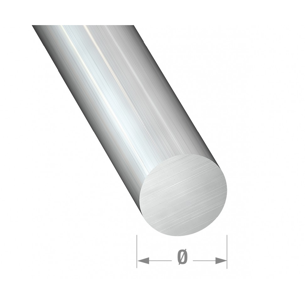 Perfil Redondo Alum�nio Bruto 4mm-1m