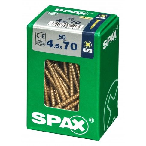 SPAX CP YELLOX 4,5x70mm L SPAX CP YELLOX 4,5x70mm L