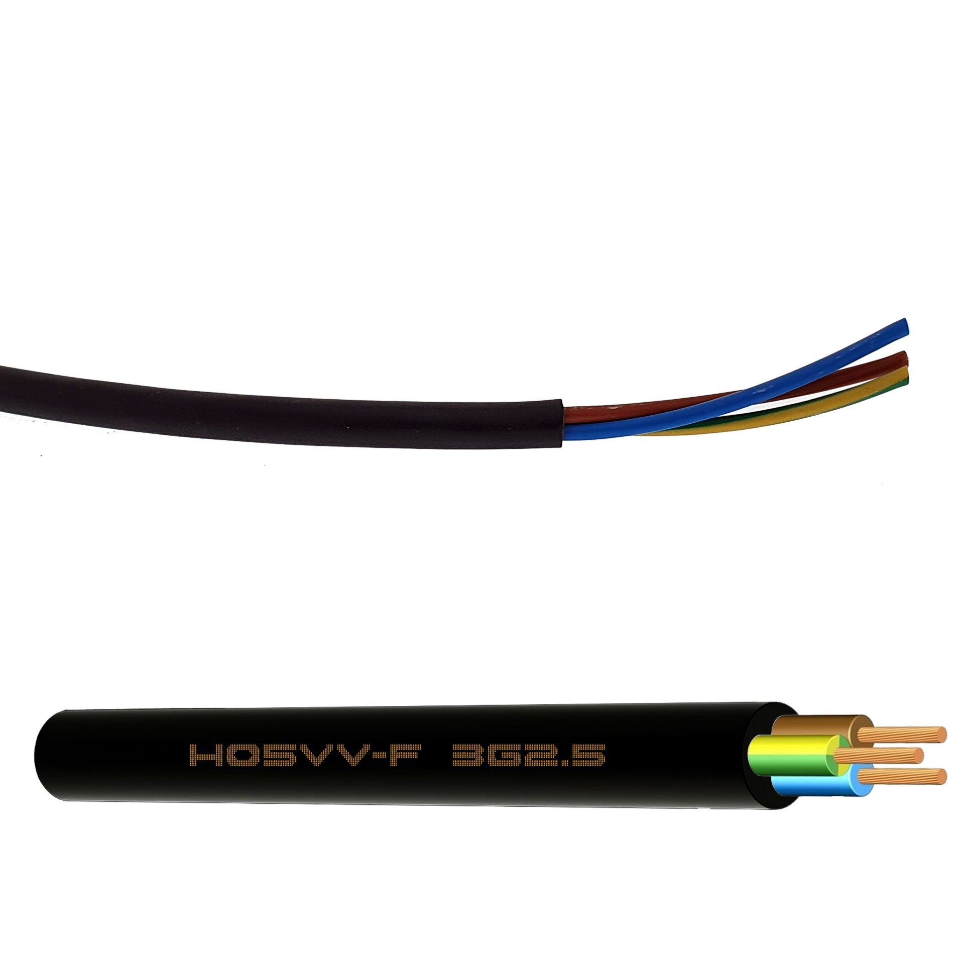 Cabo Ho5 Vv-F 3g2.5mm² Preto 1m