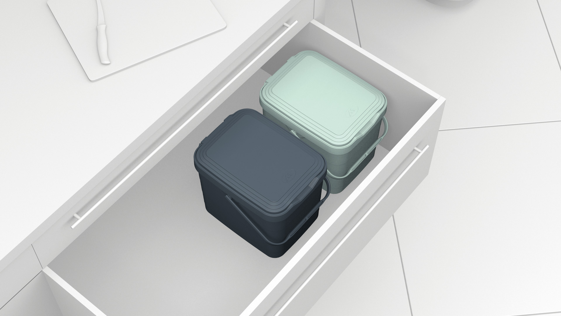 Balde c/ fixação 14L WALBIN cinza