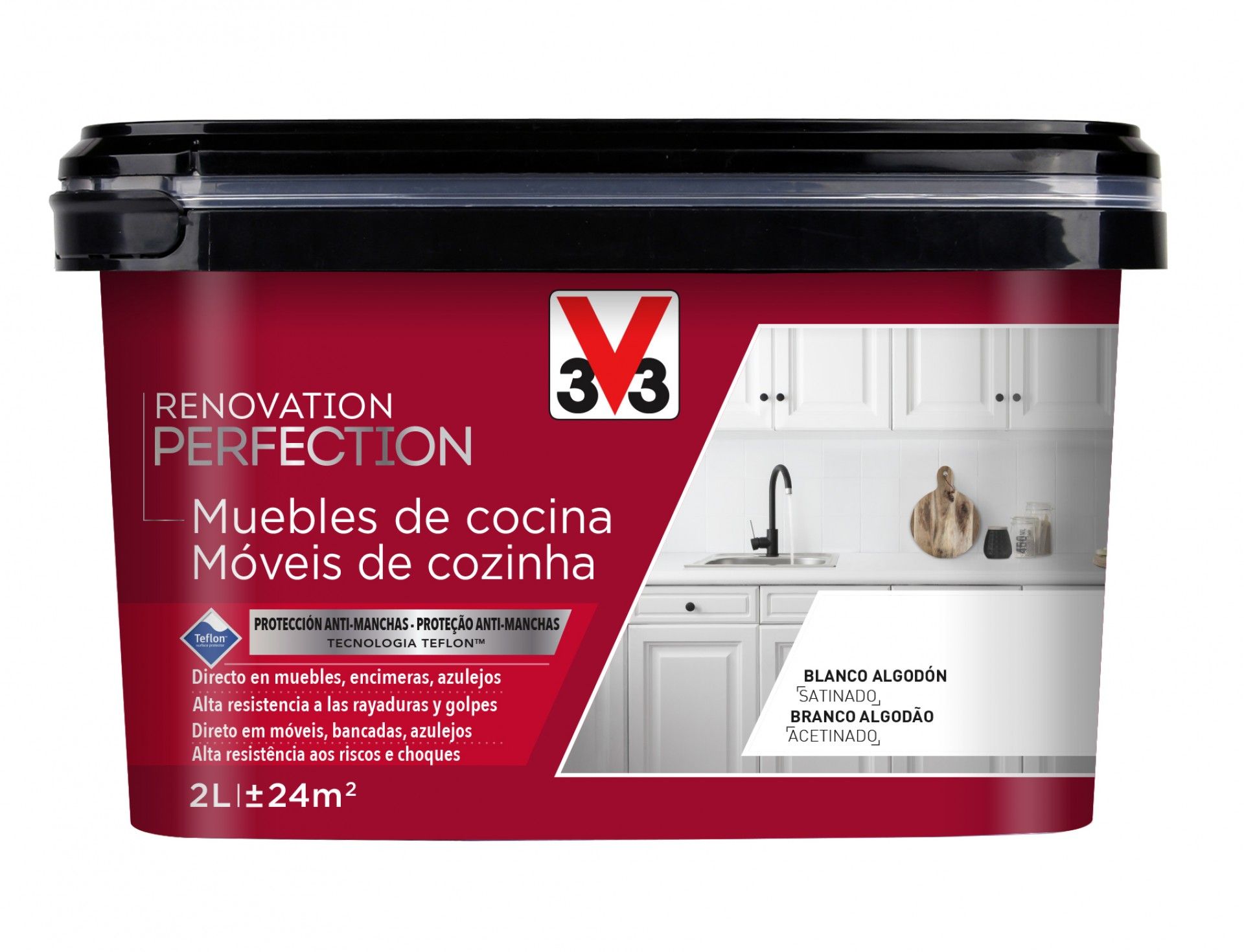 Renova Móveis Cozinha Branco Algodão 2L