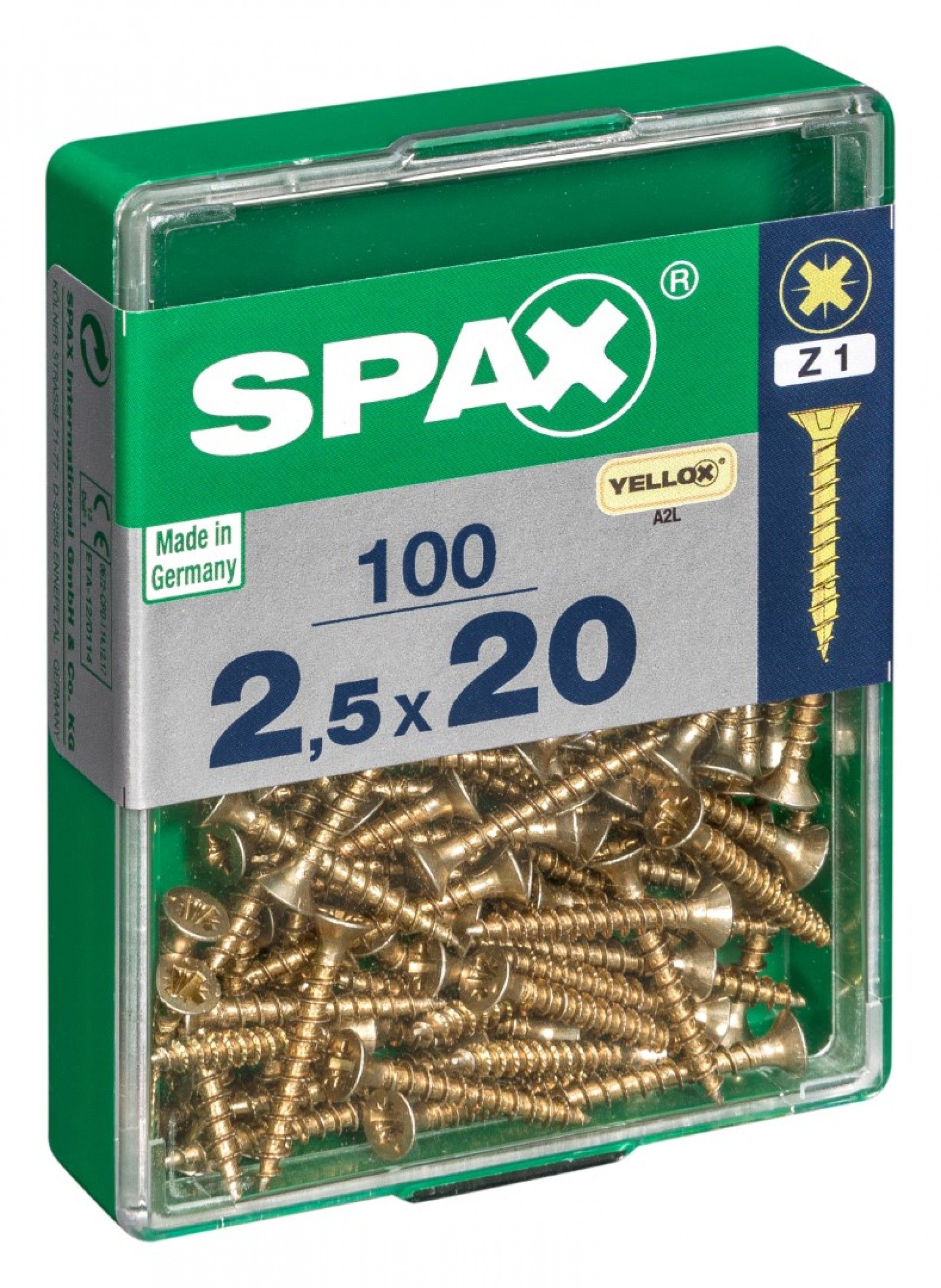 SPAX CP YELLOX 2,5x20mm M