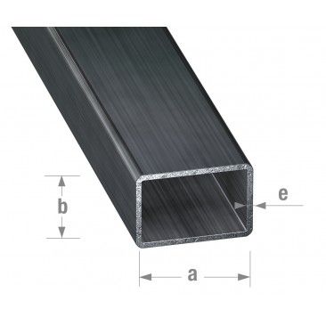 Tubo a�o retangular 35x20mm - 2m