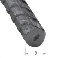 Perfil aço redondo betão nervurado 8mm - 2m Perfil aço redondo betão nervurado 8mm - 2m