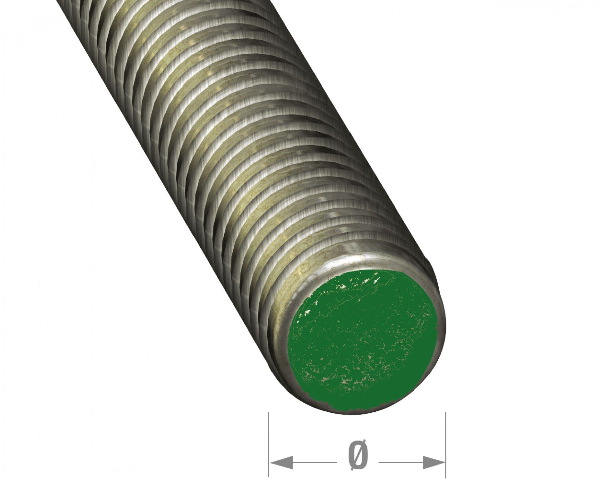 Varão roscado aço inoxidável 4mm - 1m