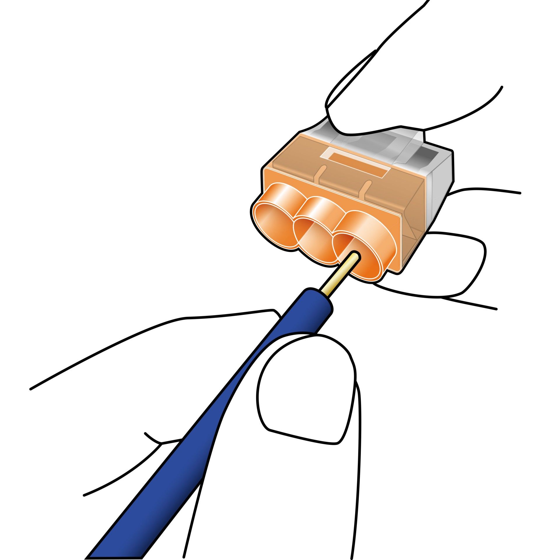 20 Ligadores Rápidos P/Cabo Fléxivel 3p