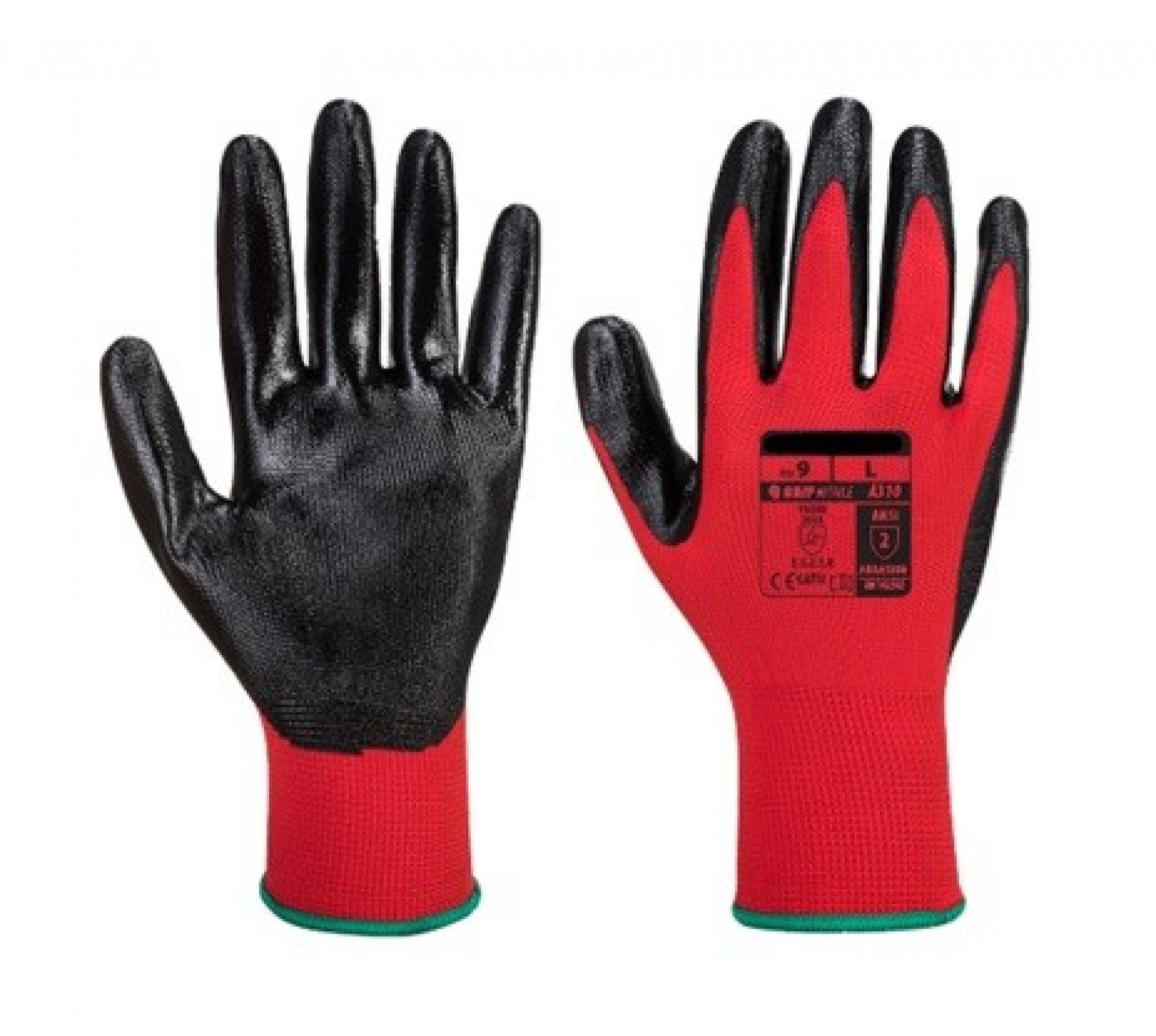 Luva Poliester C/ Nitrilo Preto Tam.M