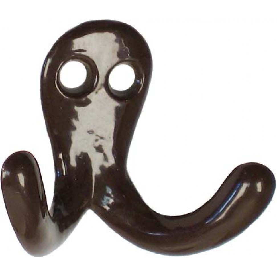Gancho Alum�nio 40mm Lacado Castanho