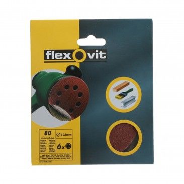 Disco Lixa Velcro Gro 80 125mm 6un