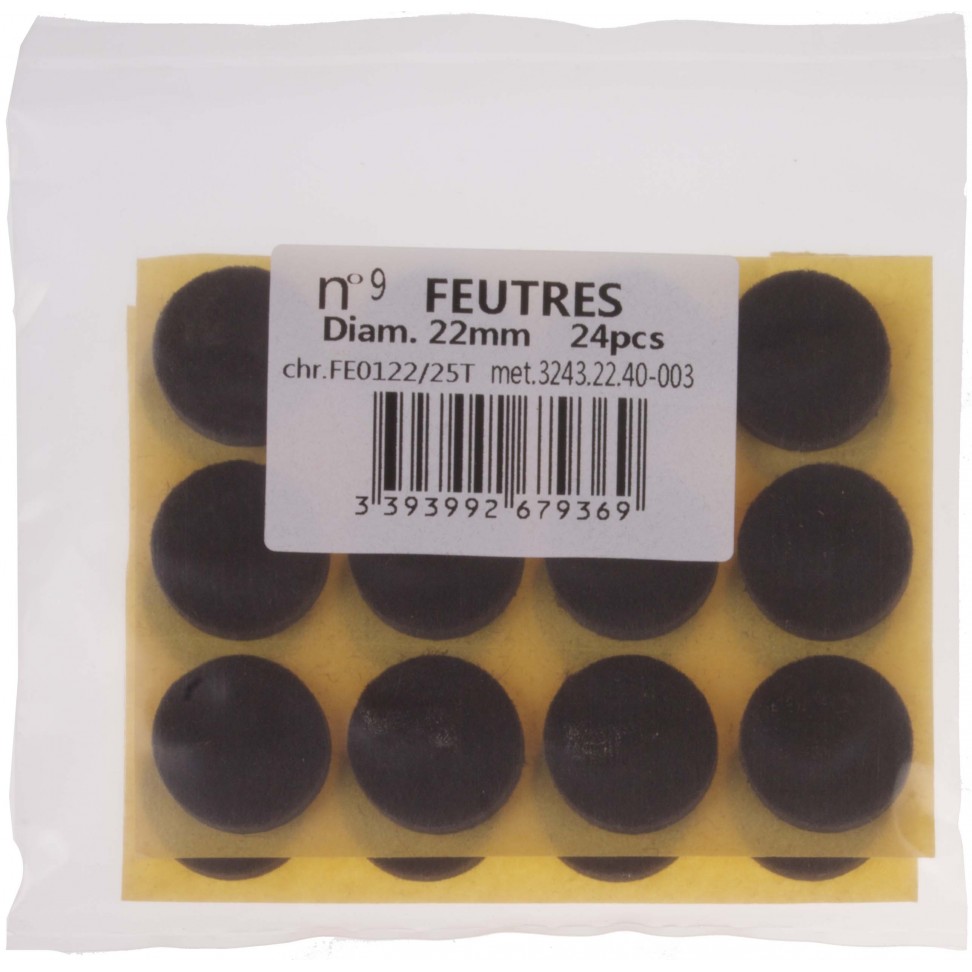 Feltros Adesivos �22mm 24 unidades