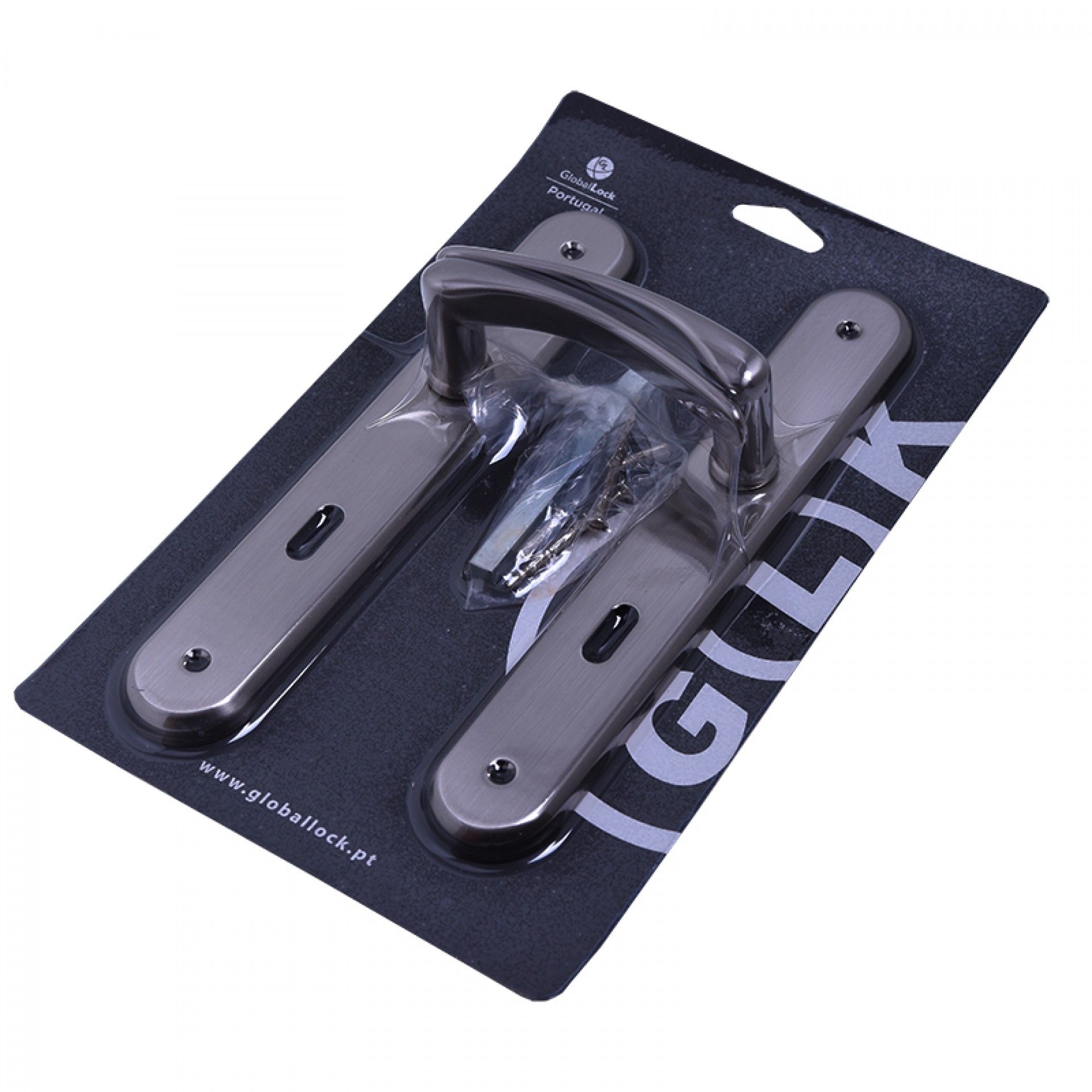 Puxador Porta Latão Niquel Mate