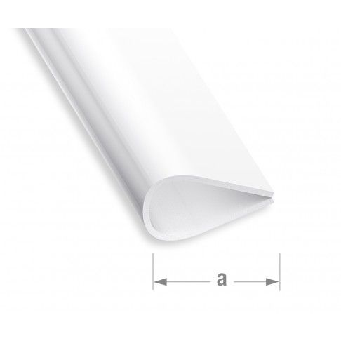Baguete Encadernação PVC Branco 15mm -1m Baguete Encadernação PVC Branco 15mm -1m