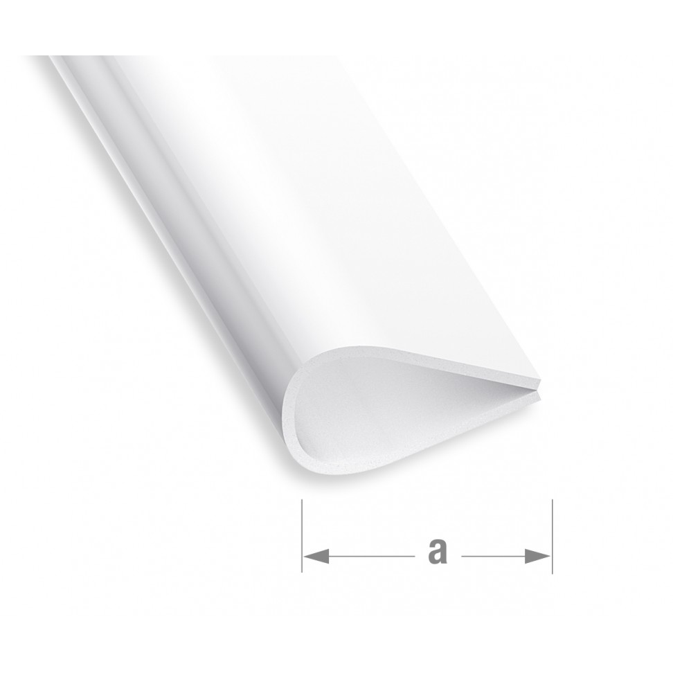 Baguete Encaderna��o PVC Branco 15mm -1m