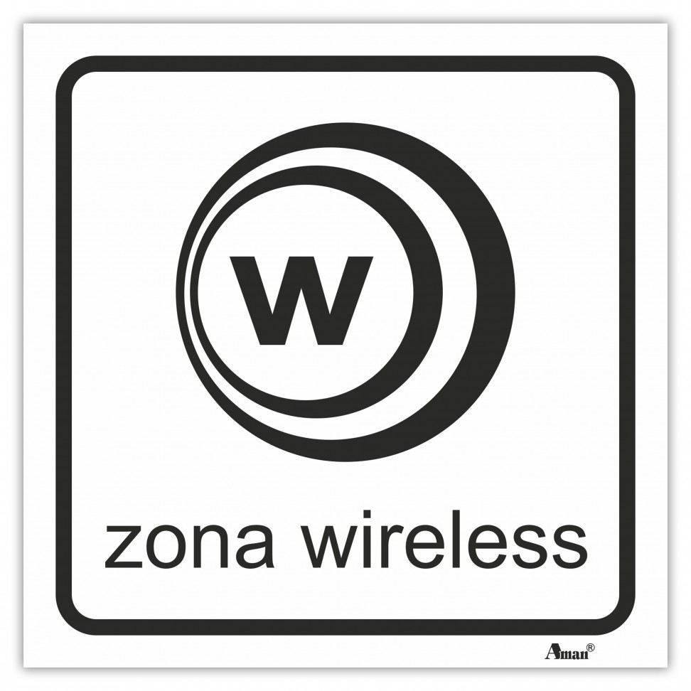 Sinal�tica Autocololante Zona Wireless