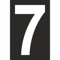 Número 7 PVC Preto Número 7 PVC Preto
